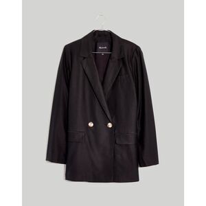 Madewell Size S Caldwell Double-Breasted Blazer: Two Button Edition in Black